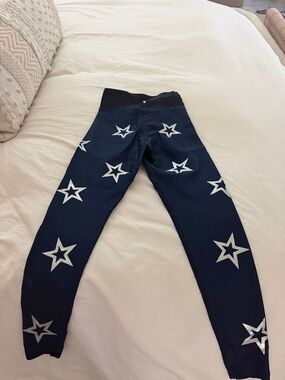 ultracor Navy Leggings with White Star Print